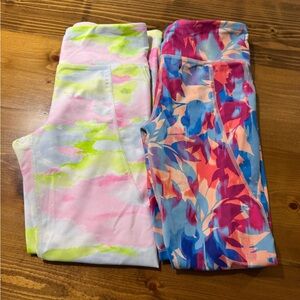 Old Navy Kids Leggings - Pink, Blue, and Green Patterns
